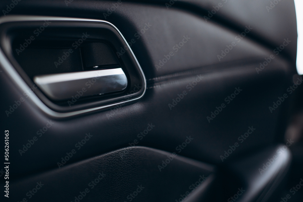 Car handle close up photo Car handle close up photo