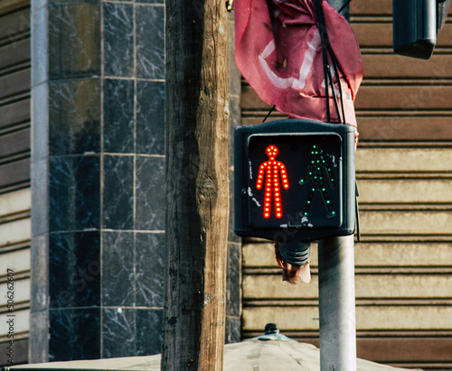 Red light of traffic 