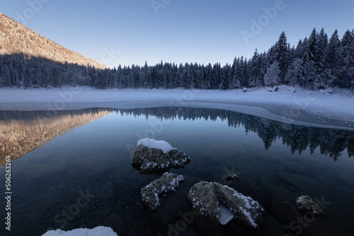 Winter at Fusine lake
