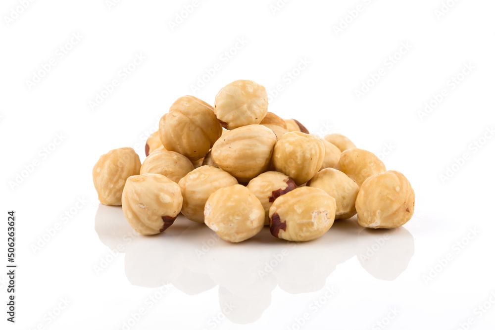 Closeup view of hazelnuts Closeup view of hazelnuts