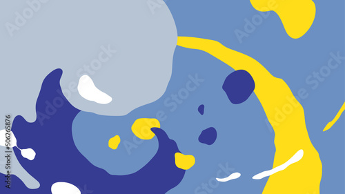 和風の波のリキッドアニメーションをイメージした背景イラスト_16:9