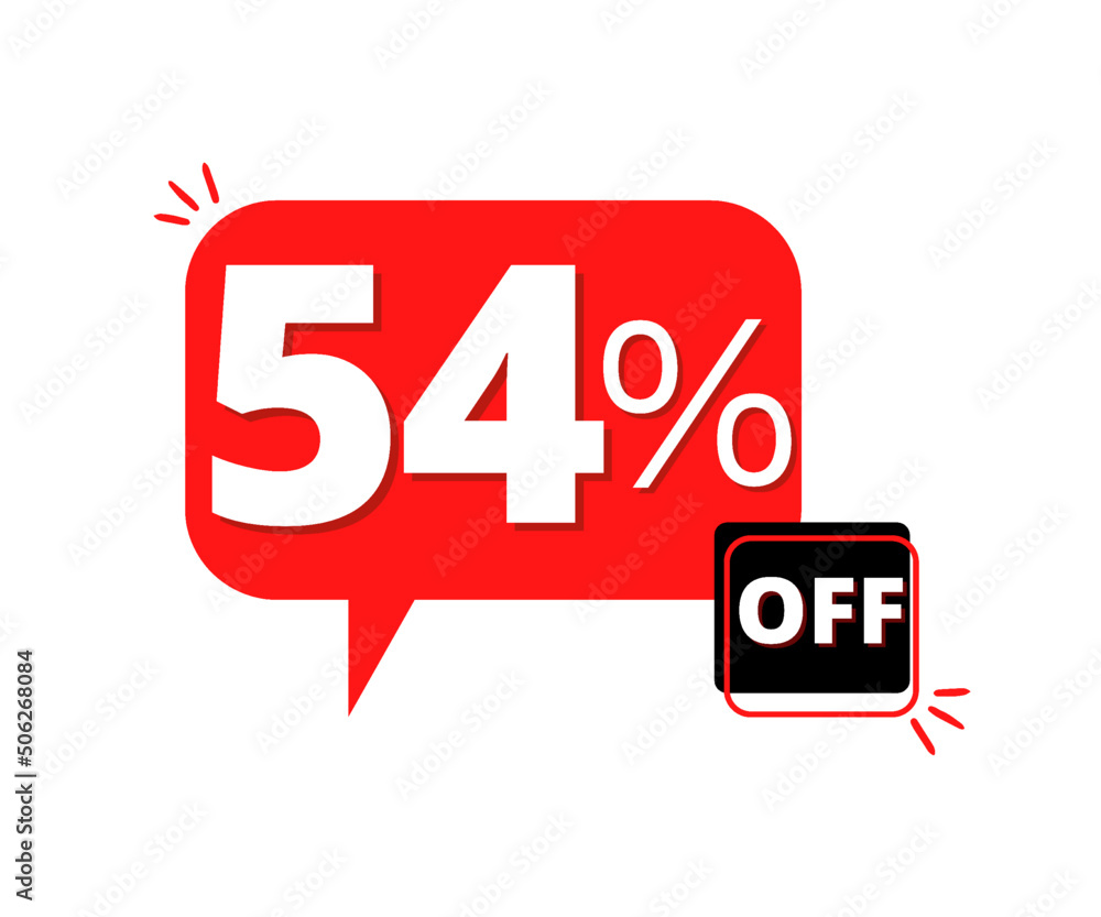 54% off sale, with red 3D speech bubble design discount 54% off sale, with red 3D speech bubble design discount