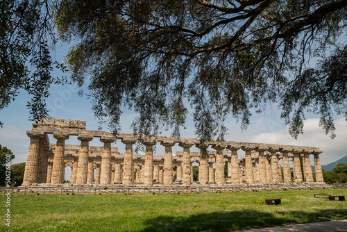 Paestum, originally Poseidon - Siberian colony. The Temple of Hera is a monumental building with columns