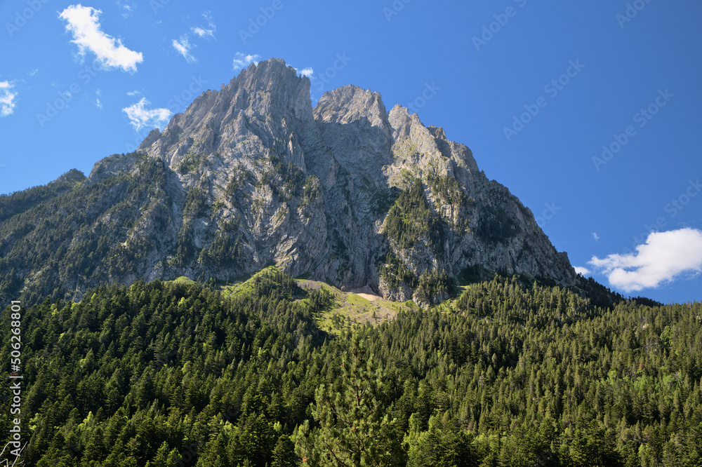 Obraz premium Famous mountain in the natural park of Aiguestortes. Catalonia