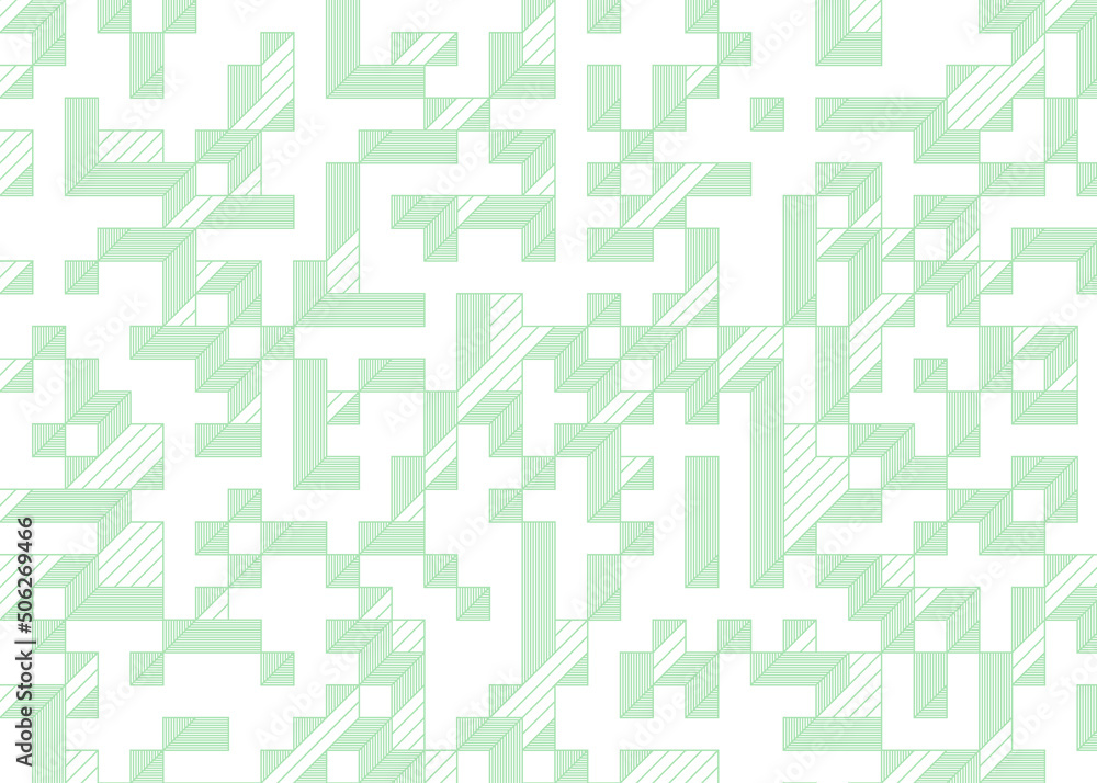 Implementation of Edward Zajec’s “Il Cubo” from 1971. Essentially a Truchet tile set of 8 tiles and rules for placement art illustration