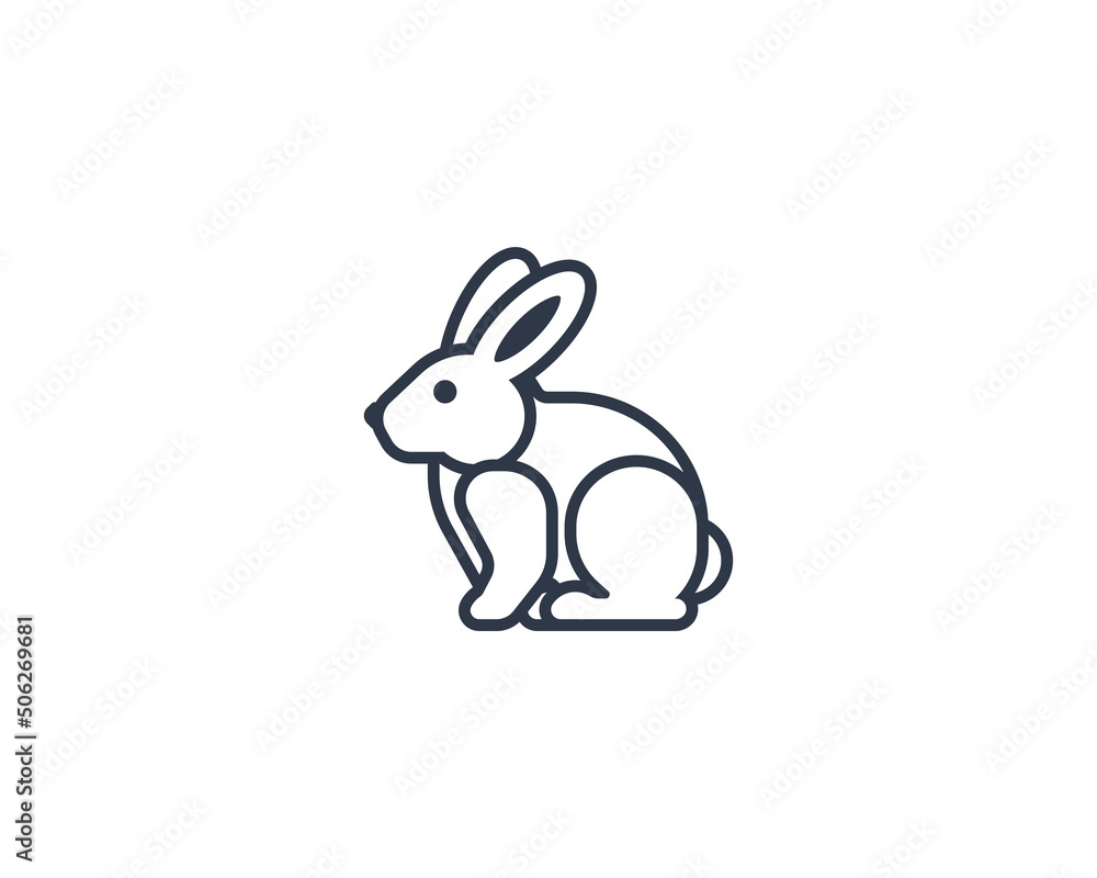 Rabbit vector flat emoticon. Isolated Rabbit emoji illustration. Rabbit icon Rabbit vector flat emoticon. Isolated Rabbit emoji illustration. Rabbit icon
