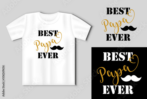 Canvas Print Best papa ever quote