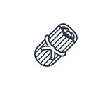 Tamale vector flat emoticon. Isolated Tamale emoji illustration. Tamale icon