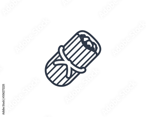Tamale vector flat emoticon. Isolated Tamale emoji illustration. Tamale icon