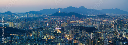 Canvas Print the night view of the city