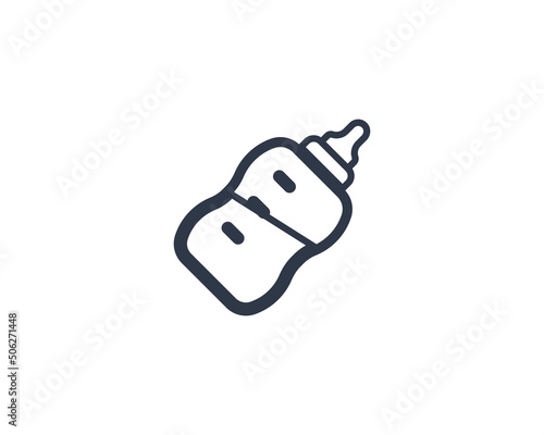 Baby Bottle vector flat emoticon. Isolated Baby Bottle illustration. Baby Bottle icon