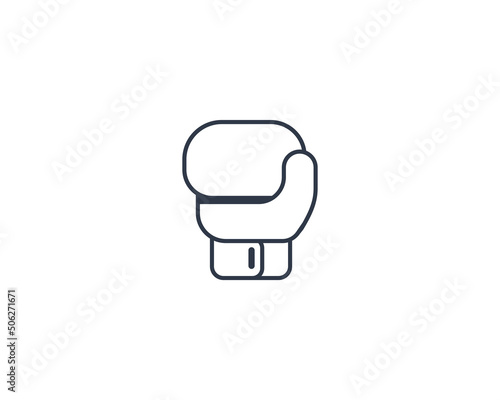 Boxing Glove vector flat emoticon. Isolated Boxing Glove illustration. Boxing Glove icon