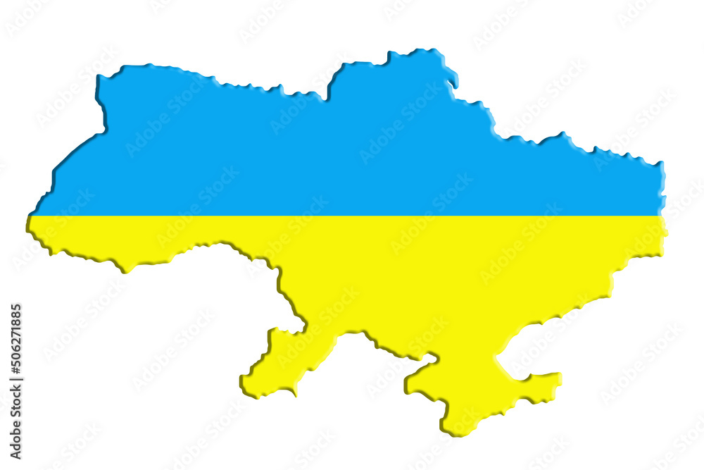 Ukraine map isolated on white background. The country.