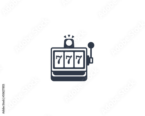 Slot Machine vector flat emoticon. Isolated Casino illustration. Slot Machine icon