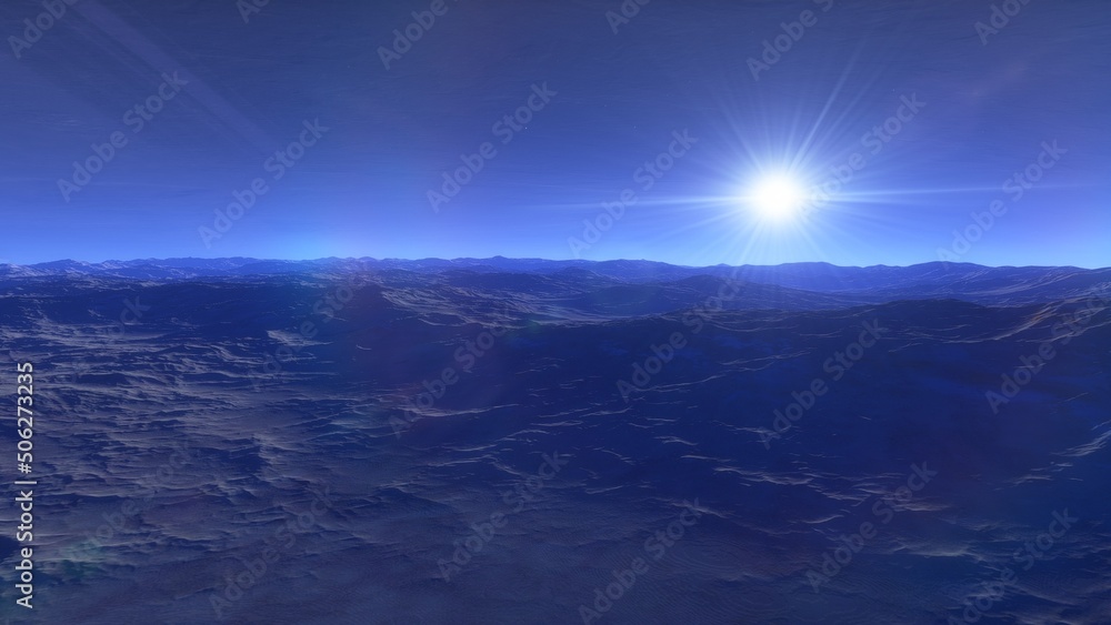 landscape on planet Mars, scenic desert scene on the red planet landscape on planet Mars, scenic desert scene on the red planet