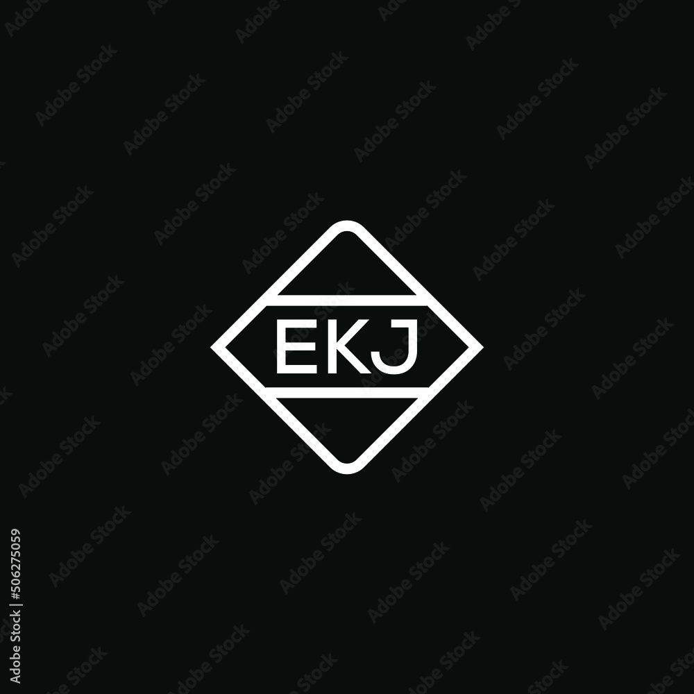 EKJ 3 letter design for logo and icon.EKJ monogram logo.vector