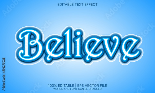 Believe text effect