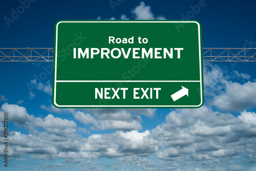 Road to Improvement sign.