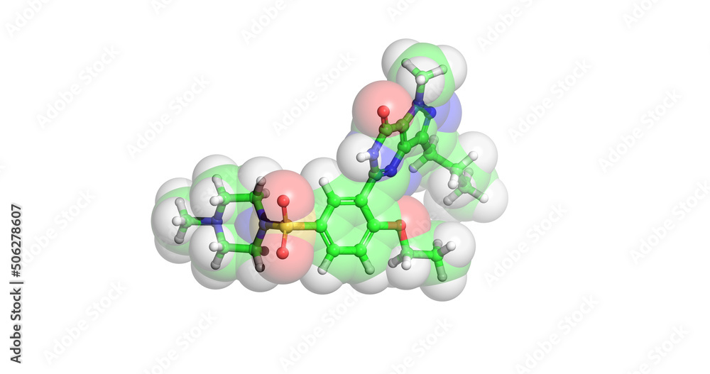 Sildenafil molecule (Viagra) Sildenafil molecule (Viagra)