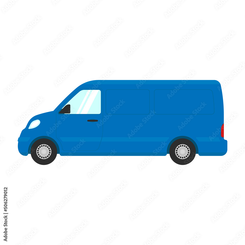 Van icon. Delivery cargo minibus. Color silhouette. Side view. Vector simple flat graphic illustration. Isolated object on a white background. Isolate.