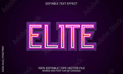 Elite text effect