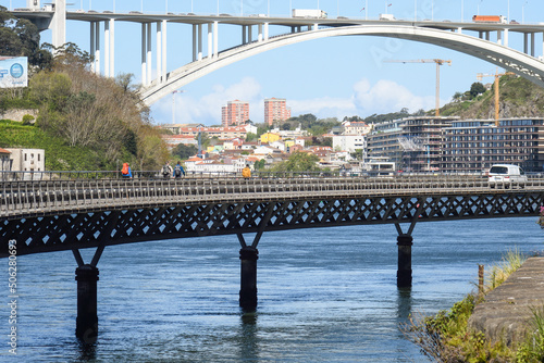 Viaduct Cais das Pedras at Porto photo