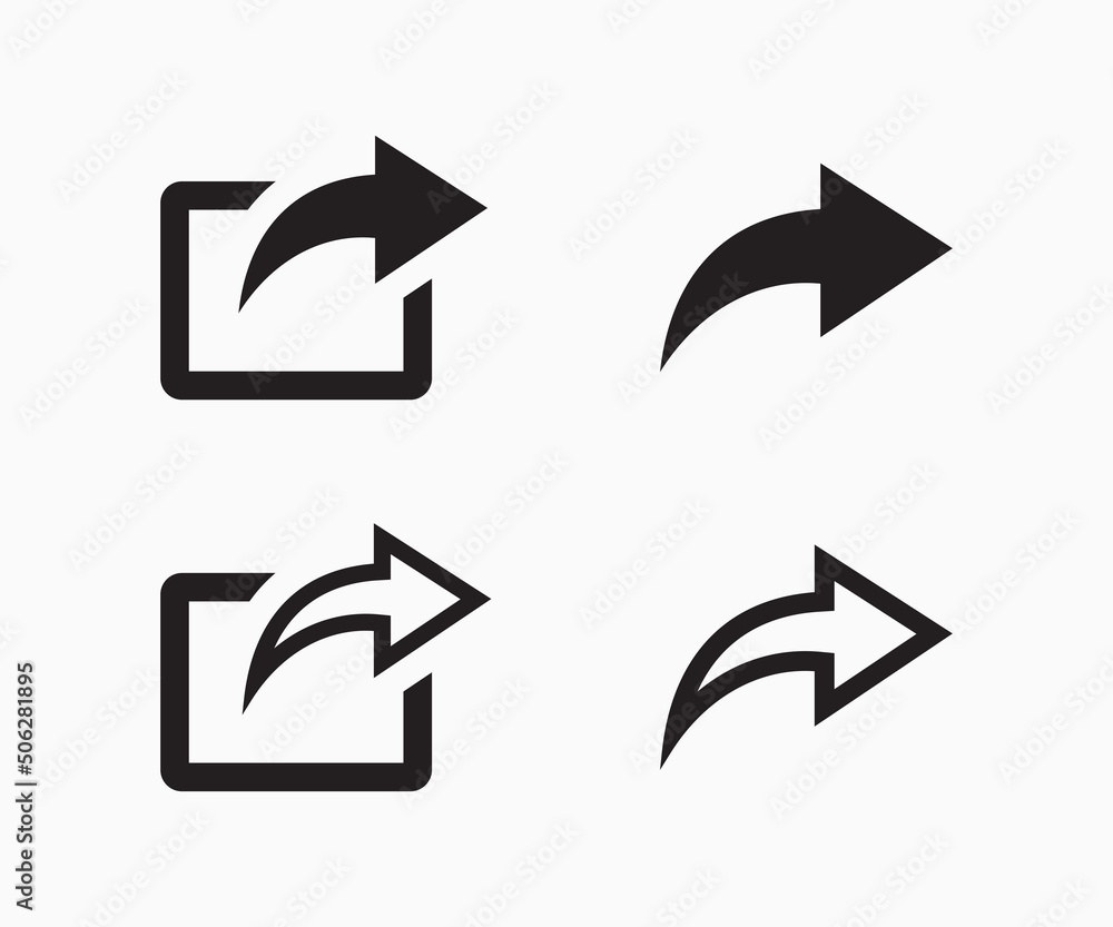 Share button vector. Share icon set. Share sign symbol Share button vector. Share icon set. Share sign symbol