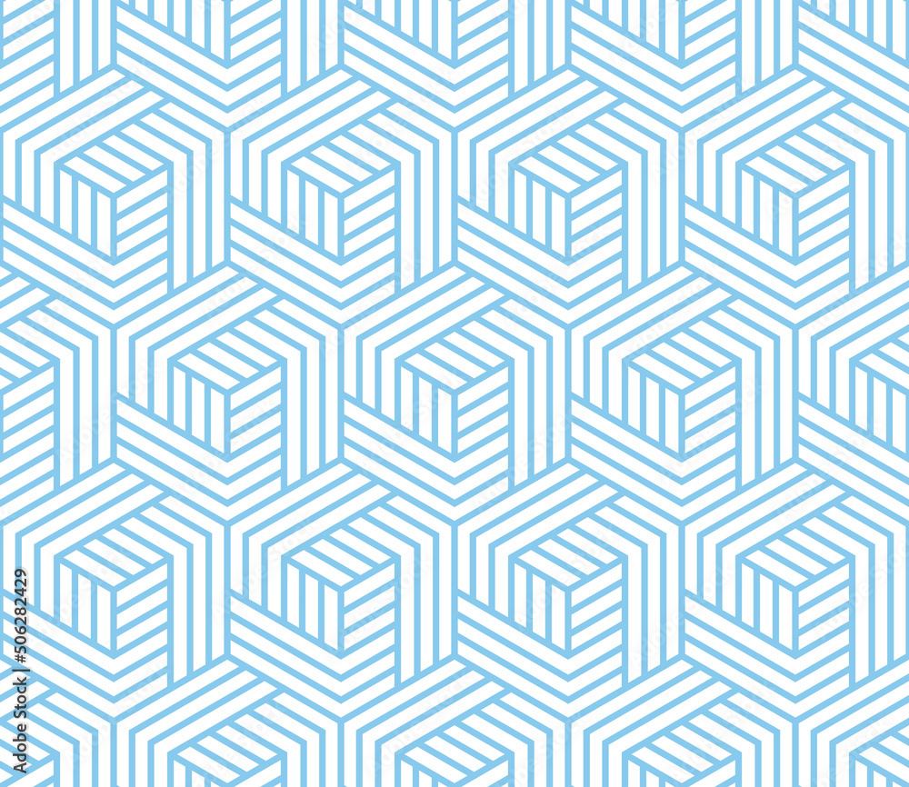 Abstract geometric pattern with stripes, lines. Seamless vector background. White and blue ornament. Simple lattice graphic design Abstract geometric pattern with stripes, lines. Seamless vector background. White and blue ornament. Simple lattice graphic design