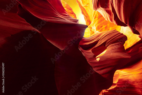 Amazing and magical Antelope Canyon near Page in Arizona, USA. Travel and art concept.