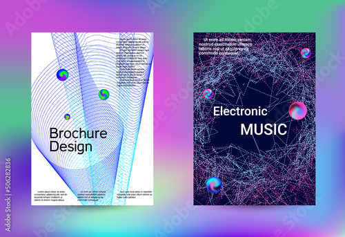 Minimum coverage of a vector. Cover design. Set of modern abstract musical backgrounds. Sound flyer for creating a fashionable cover, banner, poster, booklet...