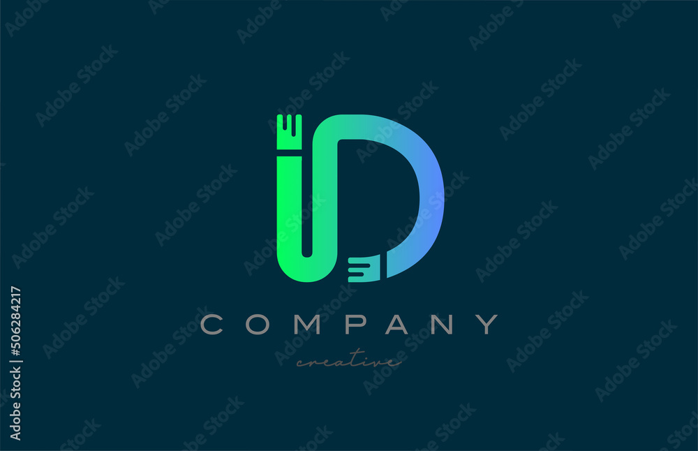 D green alphabet letter logo icon design. Creative template for a company or business D green alphabet letter logo icon design. Creative template for a company or business