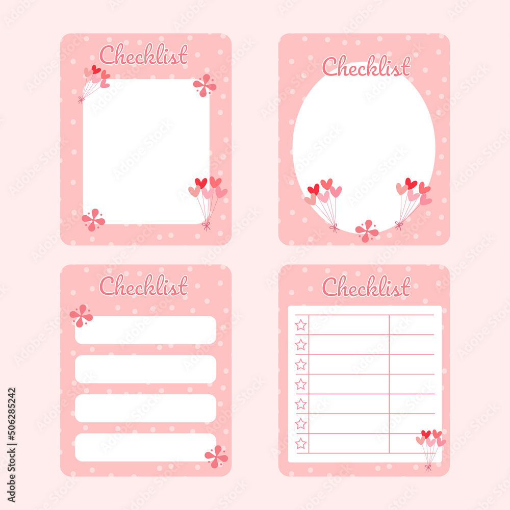 Cute paper notes. Stationary set. Scrapbook notes and cards.Printable planner stickers. To Do List note. Template for your message. Decorative planning element. Vector illustration. Cute paper notes. Stationary set. Scrapbook notes and cards.Printable planner stickers. To Do List note. Template for your message. Decorative planning element. Vector illustration.