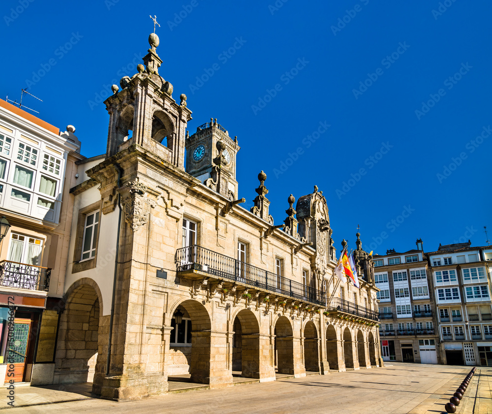 The town hall of Lugo in the Baroque style in Galicia, Spain