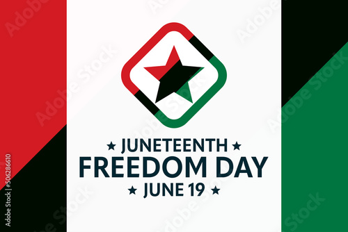 Juneteenth. June 19, Freedom Day. Vector illustration. Holiday poster.