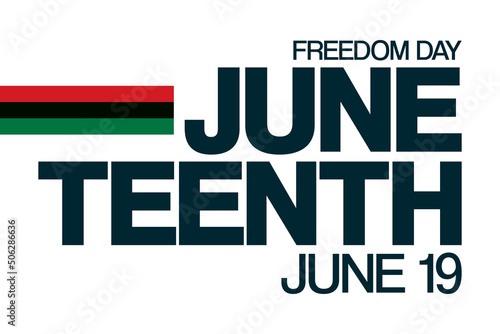 Juneteenth. June 19, Freedom Day. Vector illustration. Holiday poster.