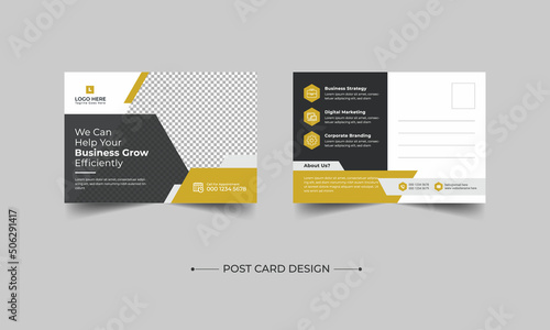 Corporate Professional Business Postcard Design, Corporate postcard template design. Event Card Design, Direct Mail EDDM Template, Invitation Design, Print Ready Corporate Professional Business