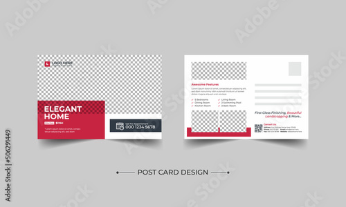 Real estate Postcard Design, Event Card Design, Direct Mail EDDM Template, Invitation Design, Print Ready, Modern home sale Postcard Template