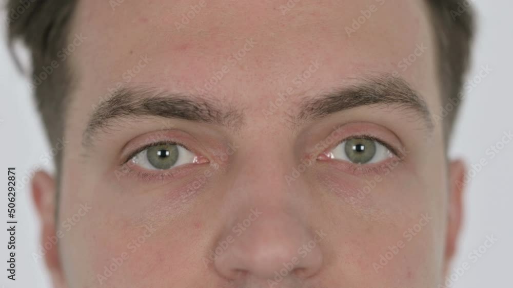 Close up of Blinking Eyes of Young Man Close up of Blinking Eyes of Young Man