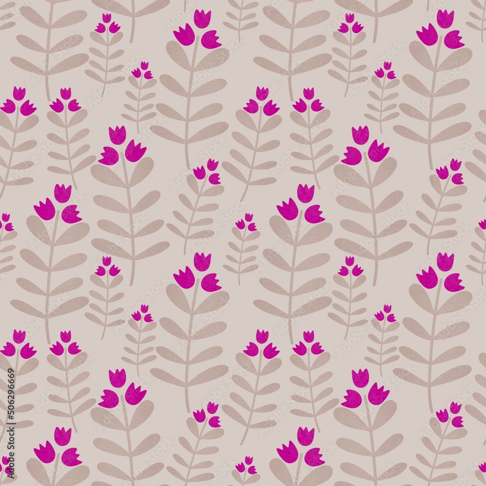 Floral seamless flower pattern for fabrics and textiles and packaging and gifts and cards and linens and kids