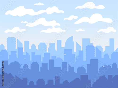 Cityscape city urban landscape vector illustration.