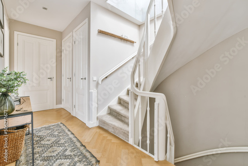 Light hallway inside modern house photo