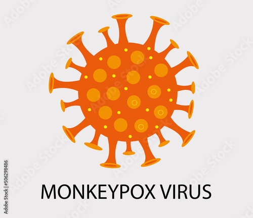 Monkeypox virus zoonotic viral disease that can infect human, nonhuman primates. Monkey pox. Vector illustration