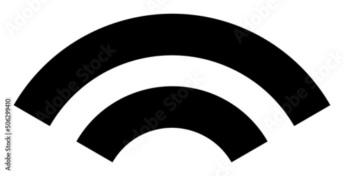 WiFi waves vector illustration. Flat illustration iconic design of WiFi waves, isolated on a white background.