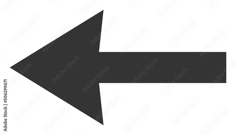 Left arrow vector illustration. Flat illustration iconic design of left arrow, isolated on a white background. Left arrow vector illustration. Flat illustration iconic design of left arrow, isolated on a white background.