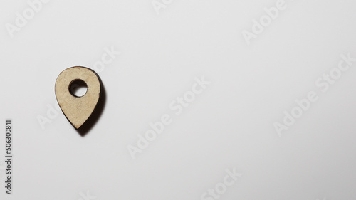 Icon, geolocation emblem, location and place of arrival, destination, goal