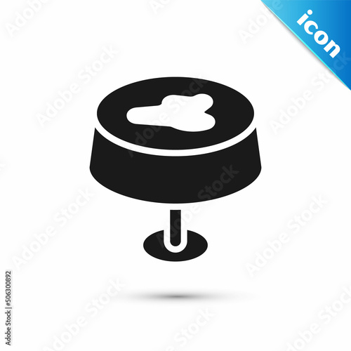Grey Stain on the tablecloth icon isolated on white background. Vector