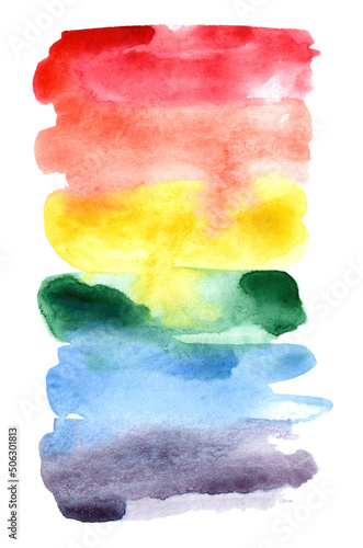 Illustration with hand drawn abstract watercolor background