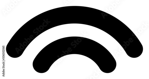WiFi signal vector illustration. Flat illustration iconic design of WiFi signal, isolated on a white background.