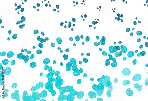 Light BLUE vector background with lamp shapes.