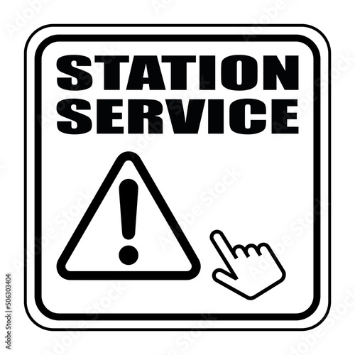 Logo station service.